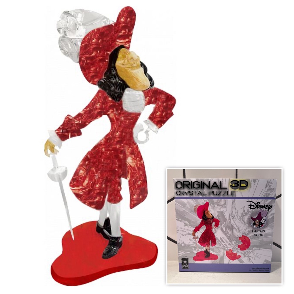 BePuzzled NEW‎ Disney Captain Hook Original 3D Crystal Puzzle 39 Pieces Ages 12+
